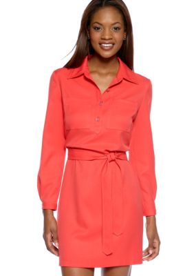 Nine West Dress Long-Sleeved Shirt Dress