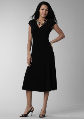 ND&reg; New Directions Solid Cap Sleeve Jersey Dress