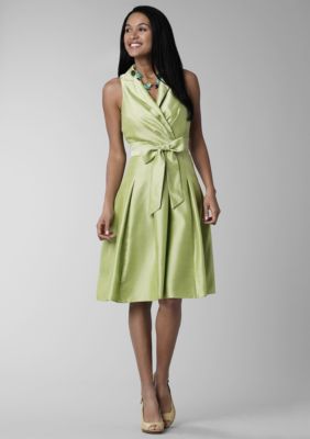 ND&reg; New Directions Sleeveless Shantung Shirt Dress