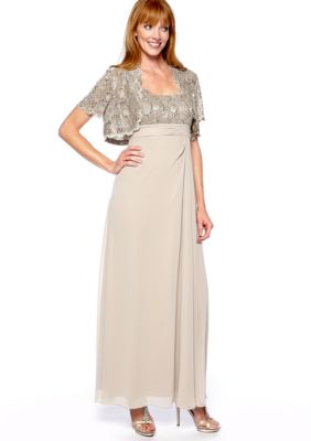 Alex Evenings Short-Sleeved Jacket Dress