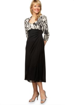 Alex Evenings Three-Quarter Sleeved Jacket Dress