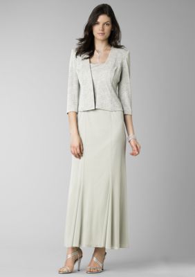 Alex Evenings Slinky Long Dress and Jacket