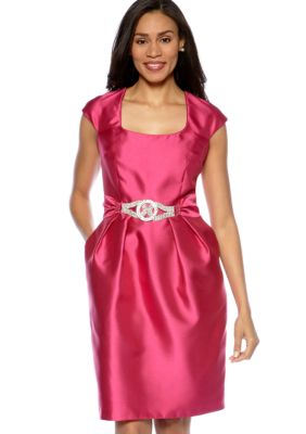 Alex Evenings Cap-Sleeved Dress with Pockets