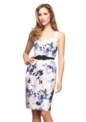 Alex Evenings Sleeveless Printed Dress