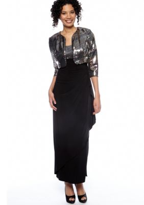 Alex Evenings Bolero Jacket Dress with Sequins