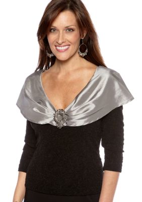 Alex Evenings Portrait Collar Blouse
