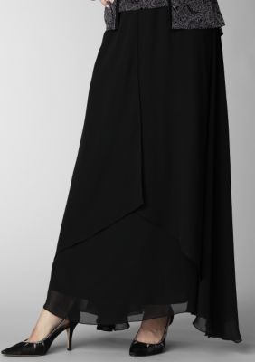 Alex Evenings Chiffon High Low Hem Skirt
