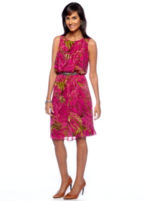 Robbie Bee Fern Print Dress