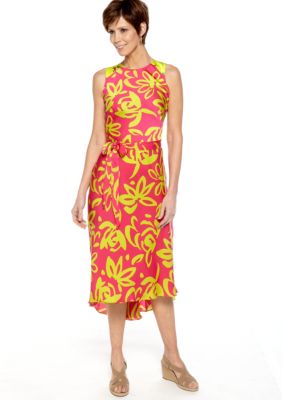 Robbie Bee Sleeveless Print Hi-Lo Dress