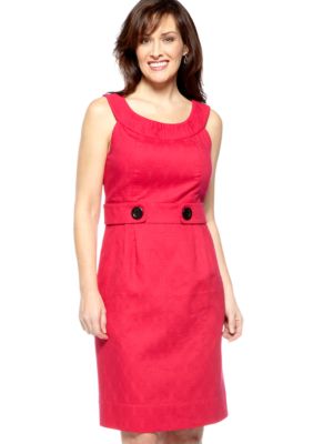 Robbie Bee Sleeveless Jacquard Sheath Dress