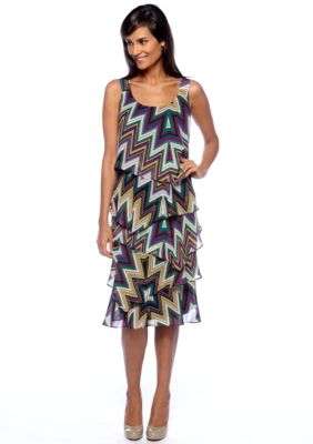 Robbie Bee Tiered Ruffle Dress