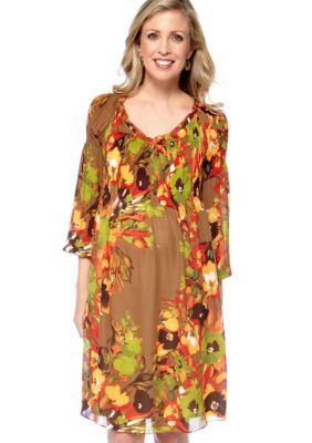 Robbie Bee Petite Floral Smocked Dress