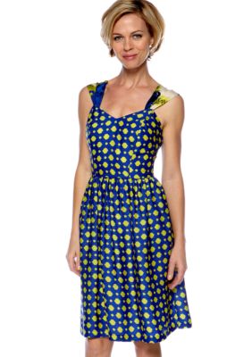 Robbie Bee Petite Sleeveless Printed Swing Dress