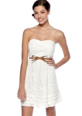 City Triangles Strapless Sweetheart Neckline Dress
