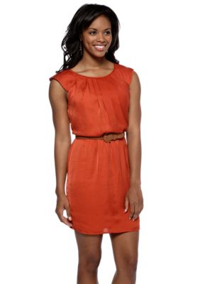 City Triangles Cap Sleeve Blouson Dress