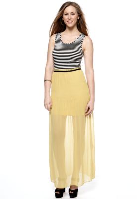 City Triangles Stripe Top Maxi Dress