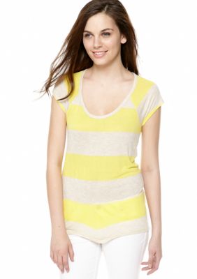 TWO by Vince Camuto Short Sleeve Stripe Tee