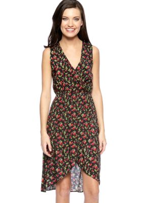 TWO by Vince Camuto Rose Floral Wrap Dress with Cutout Back