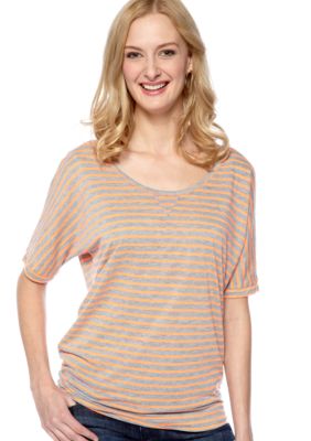 TWO by Vince Camuto Short Sleeve Stripe Tee