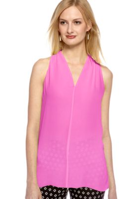 Vince Camuto Sleeveless V-Neck High Low Blouse