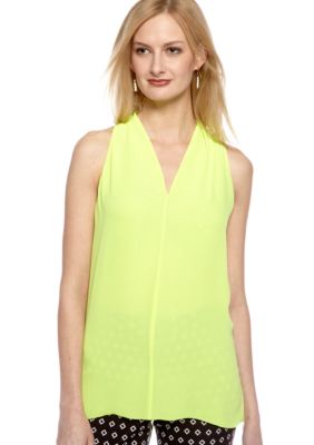 Vince Camuto Sleeveless V-Neck High Low Blouse