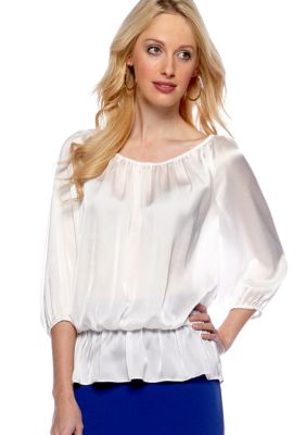 Vince Camuto Peplum Peasant Blouse