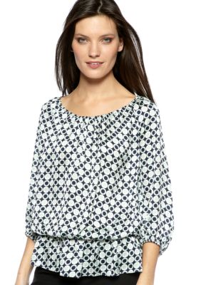 Vince Camuto Three Quarter Sleeve Peplum Blouse