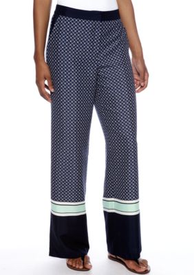 Vince Camuto Wide Leg Medallion Border Pant