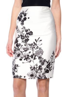 Vince Camuto Graphic Garden Pencil Skirt