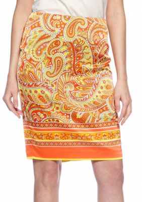 Vince Camuto Paisley Pencil Skirt