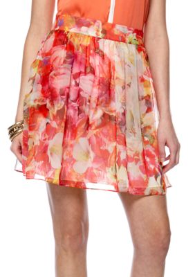 Vince Camuto A-line Corsage Floral Skirt