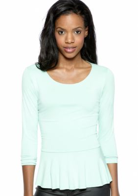 Vince Camuto Three Quarter Sleeve Peplum Top