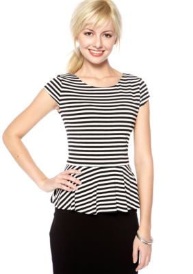 Vince Camuto Cap Sleeve Peplum Top