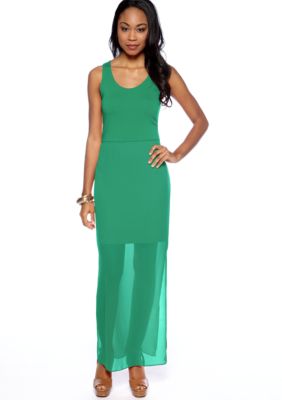 Vince Camuto Chiffon Overlay Midi Tank Dress