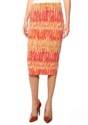 Vince Camuto Artistic Streaks Midi Tube Skirt
