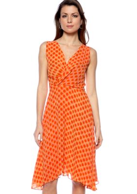 Vince Camuto Sleeveless Wrap Polka Dot Dress