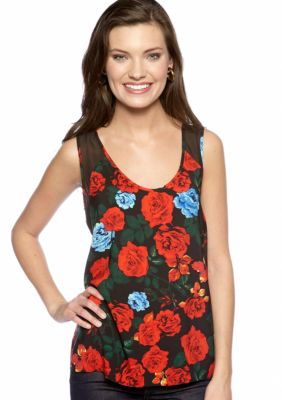 Vince Camuto Rose Print Tank