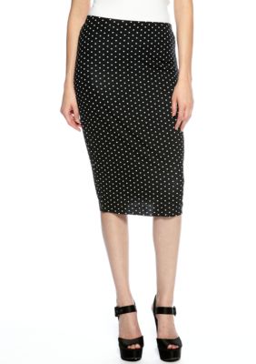 Vince Camuto Modern Dot Midi Tube Skirt
