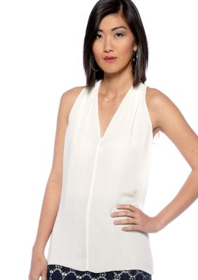 Vince Camuto Sleeveless V-Neck High Low Blouse
