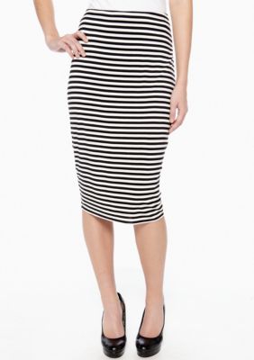 Vince Camuto Stripe Midi Tube Skirt