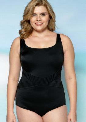 Longitude Plus Size Little Black One Piece