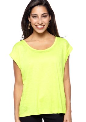Jessica Simpson Short Sleeve Slub Jersey Knit Top
