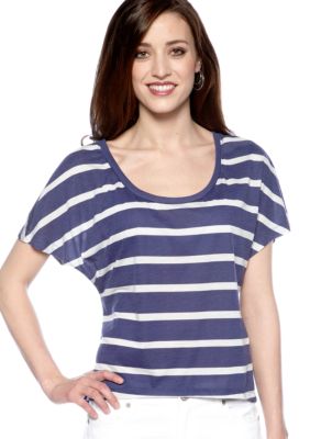 Jessica Simpson Laceup Scoop Back Knit Top