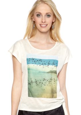 Jessica Simpson Birdville Side Tie Tee
