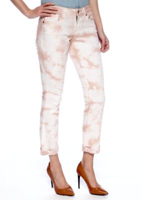 Jessica Simpson Forever Roll Cuff Tie Dye Skinny Jean