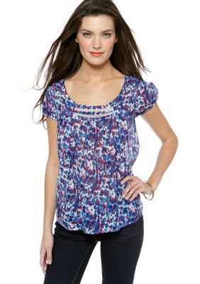 Jessica Simpson Caribbean Lace Peasant Blouse