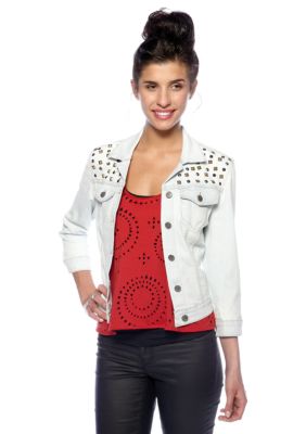 Jessica Simpson Miro Studded Jean Jacket