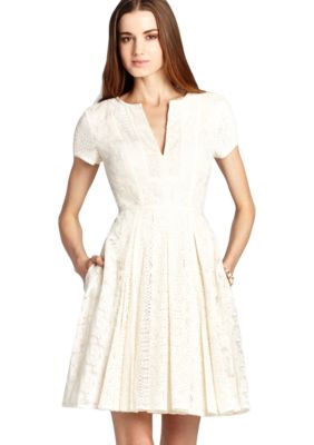 BCBGMAXAZRIA Crochet Shirt Dress