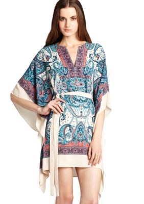 BCBGMAXAZRIA Printed Scarf Dress