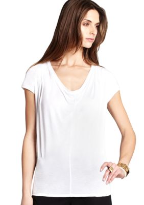 BCBGMAXAZRIA Cowl Neck Tee